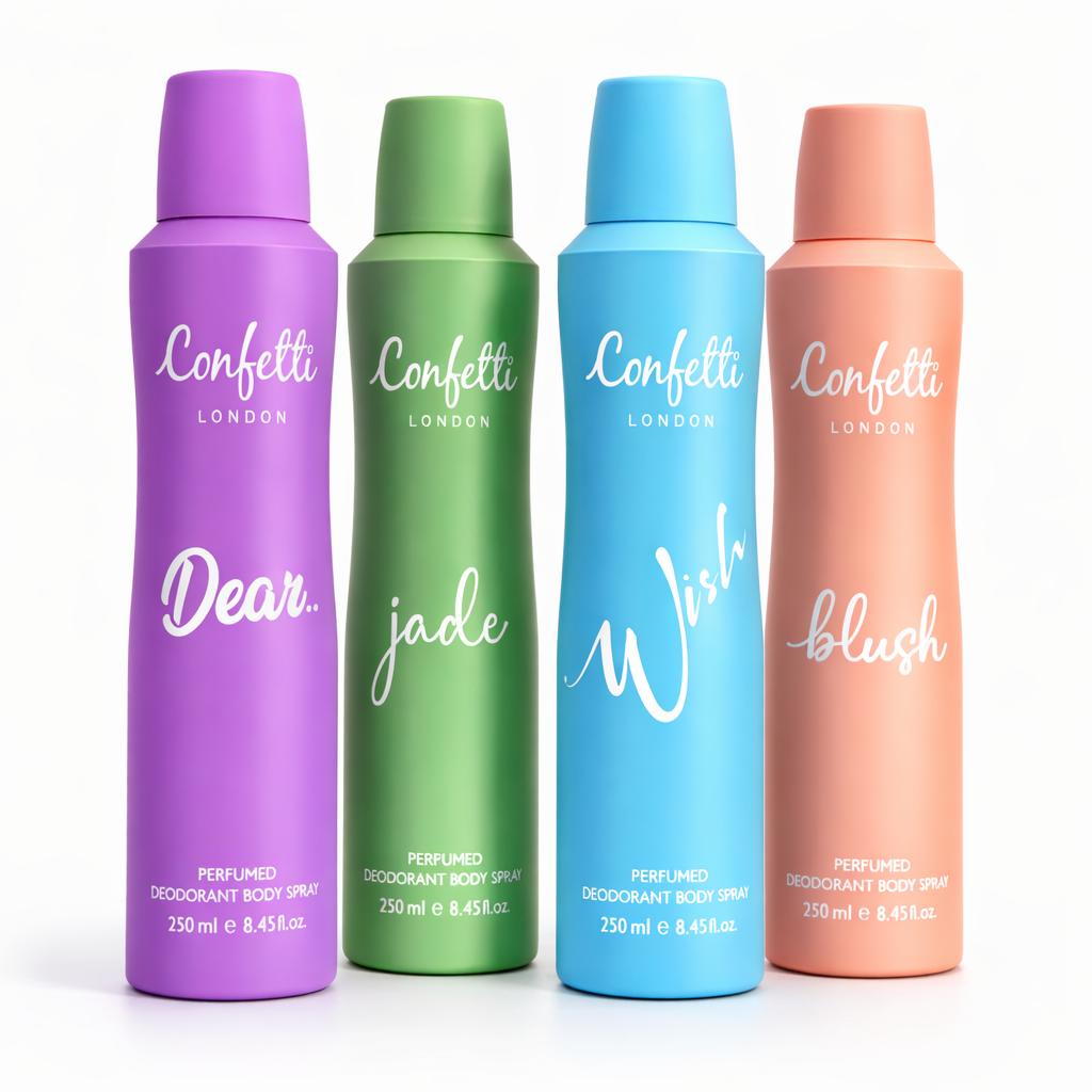Confetti body spray
